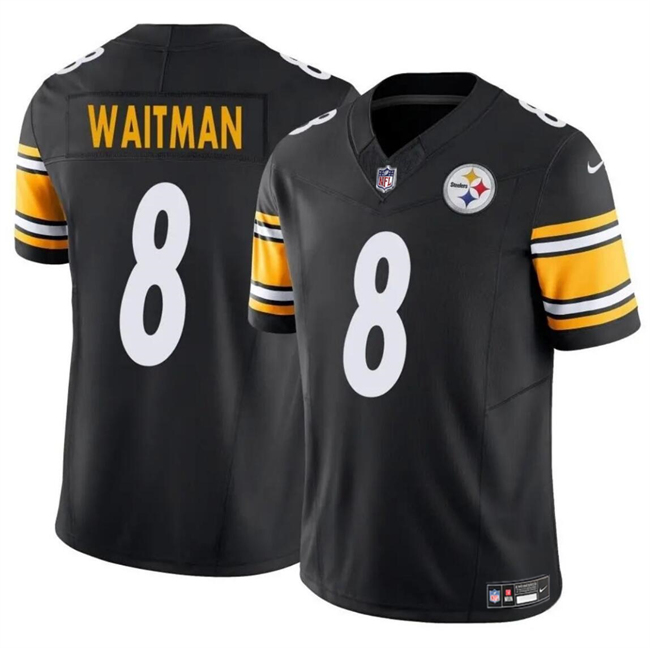 Men's Pittsburgh Steelers #8 Corliss Waitman Black 2024 F.U.S.E. Alternate Vapor Untouchable Limited Football Stitched Jersey